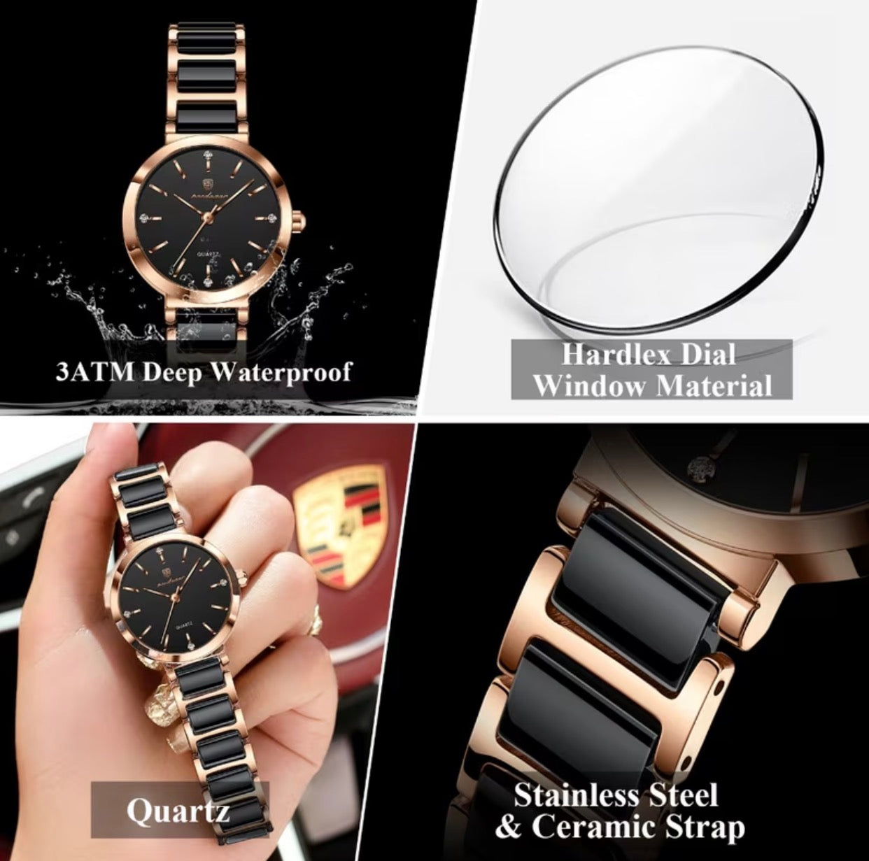 Ladies Poedagar BT Stainless Steel Watch