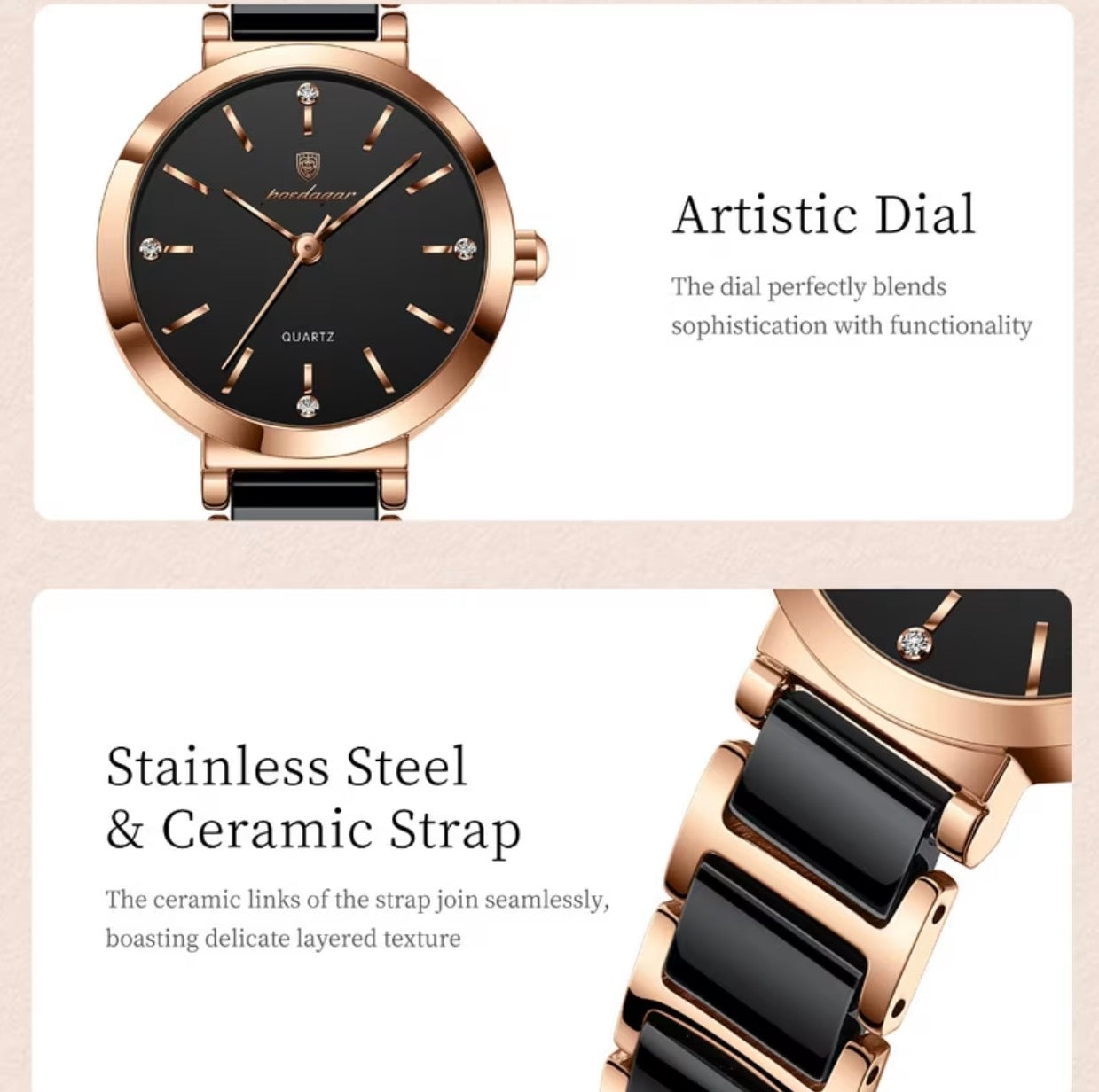 Ladies Poedagar BT Stainless Steel Watch